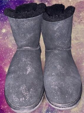 Mini Bailey Bow Glimmer boots in black size 11